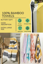 Personalized Thin bamboo bath towel- Honey Bee 160*75cm