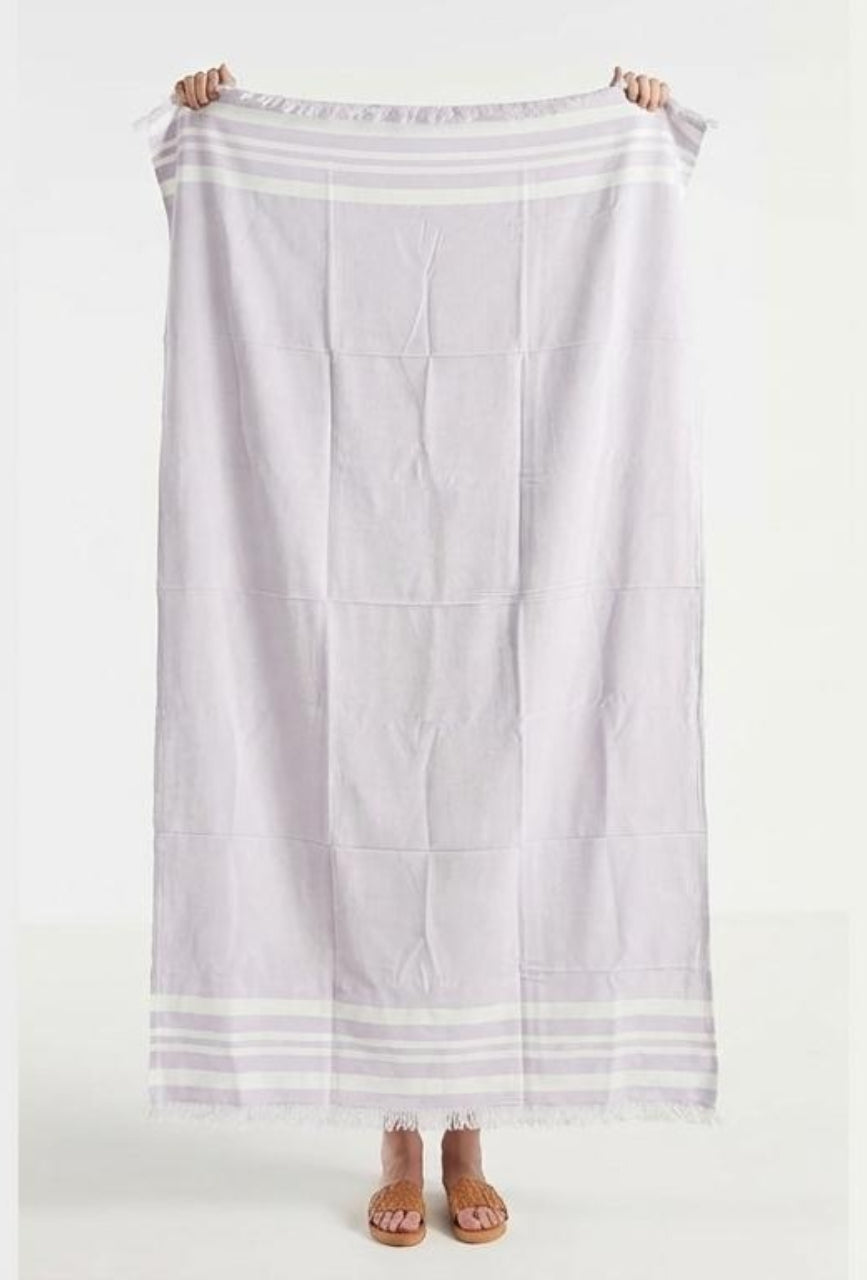 Personalized Thin bamboo bath towel- Light Lavender 160*75cm