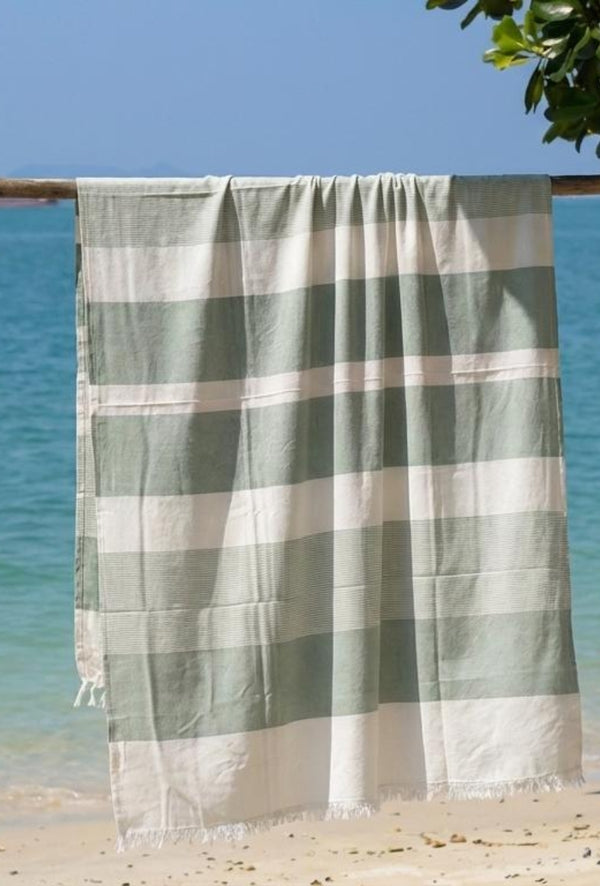 Personalized Thin bamboo bath towel- Malabar Green 160*90cm