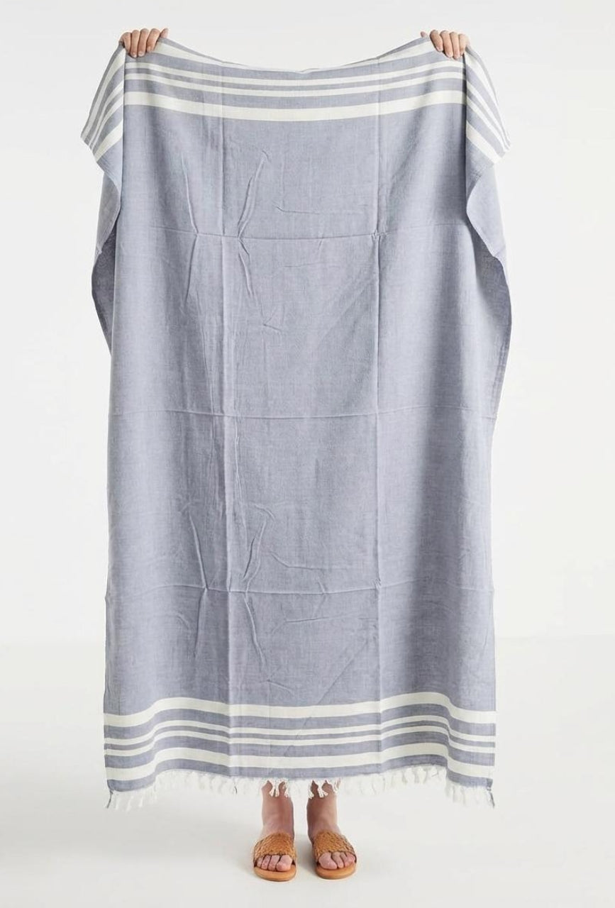 Personalized Thin bamboo bath towel- Powder Blue 160*75cm