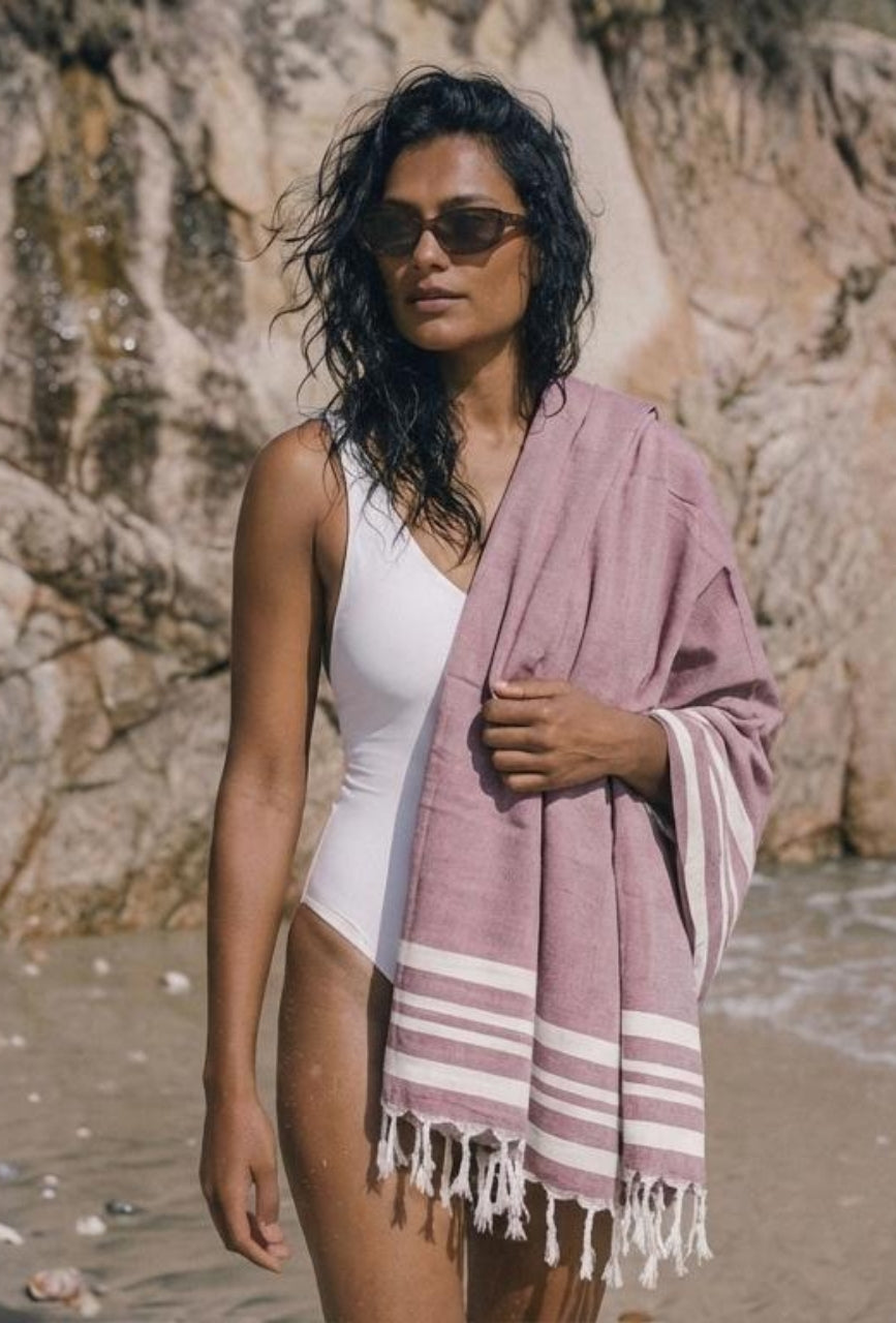 Personalized Thin bamboo bath towel- Red Wood 160*75cm