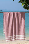 Personalized Thin bamboo bath towel- Red Wood 160*75cm