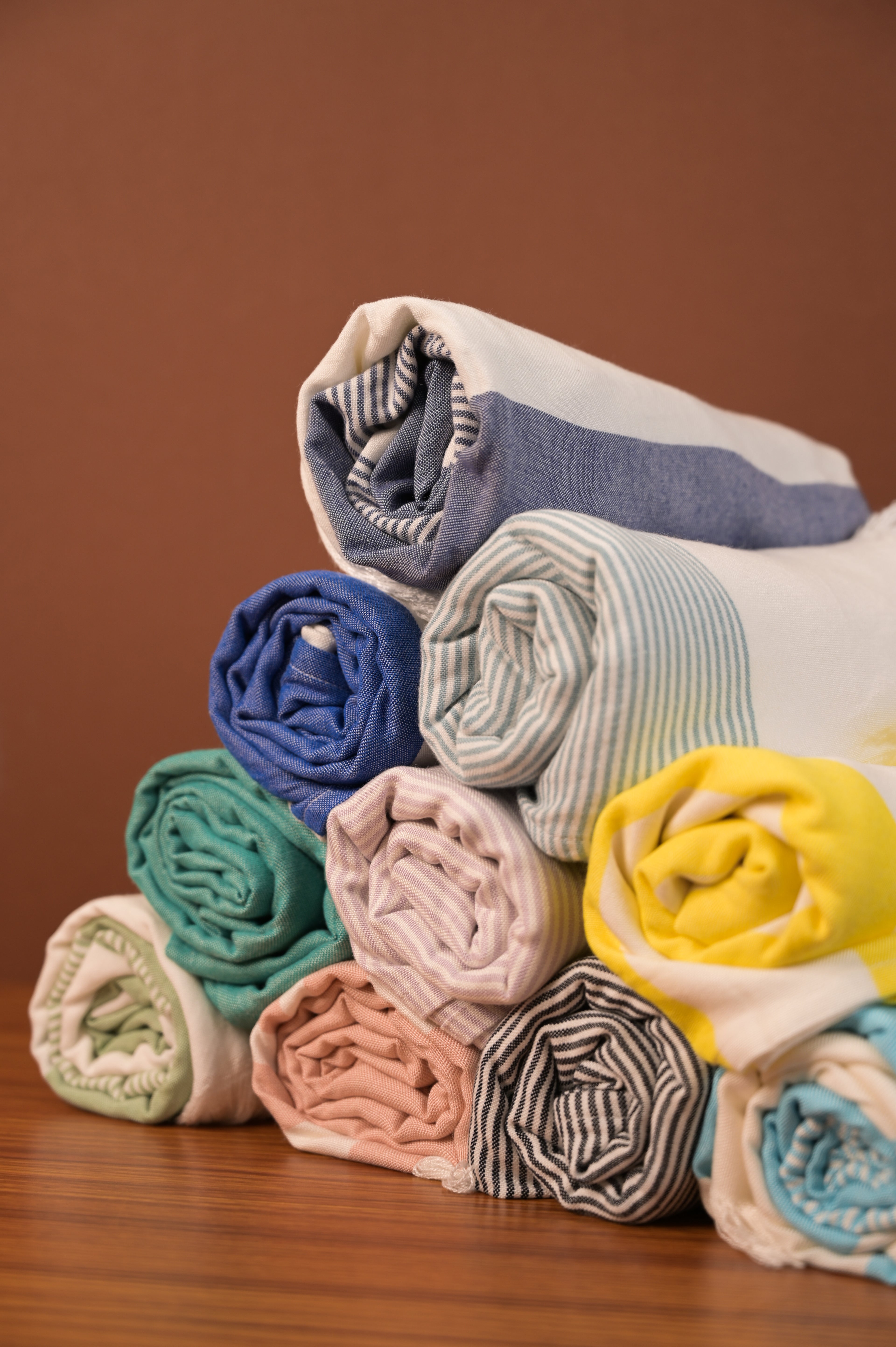 Personalized Thin Bamboo Bath Towel - Set of four