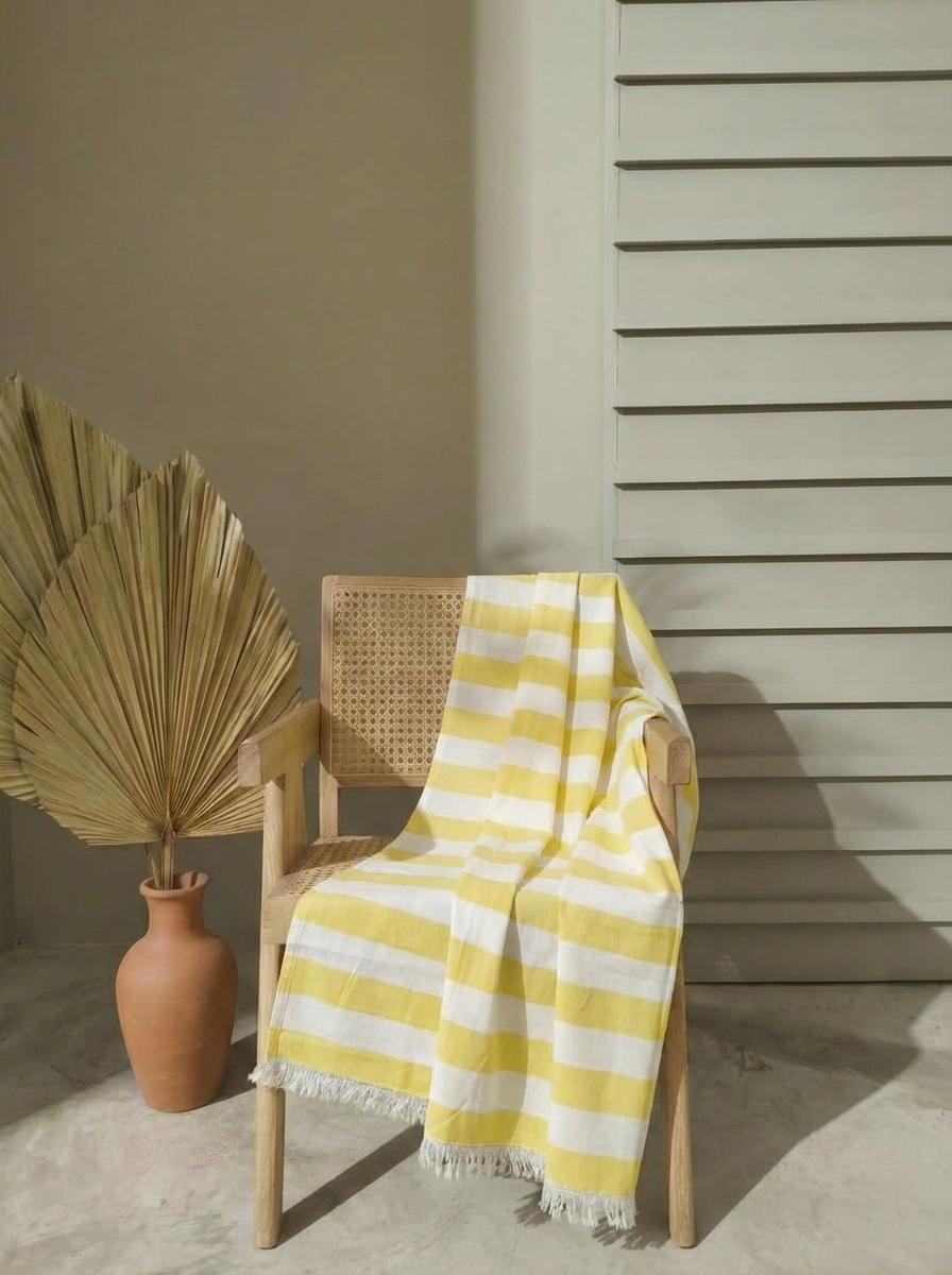 Personalized Thin bamboo bath towel- Sunshine Yellow  160*75cm
