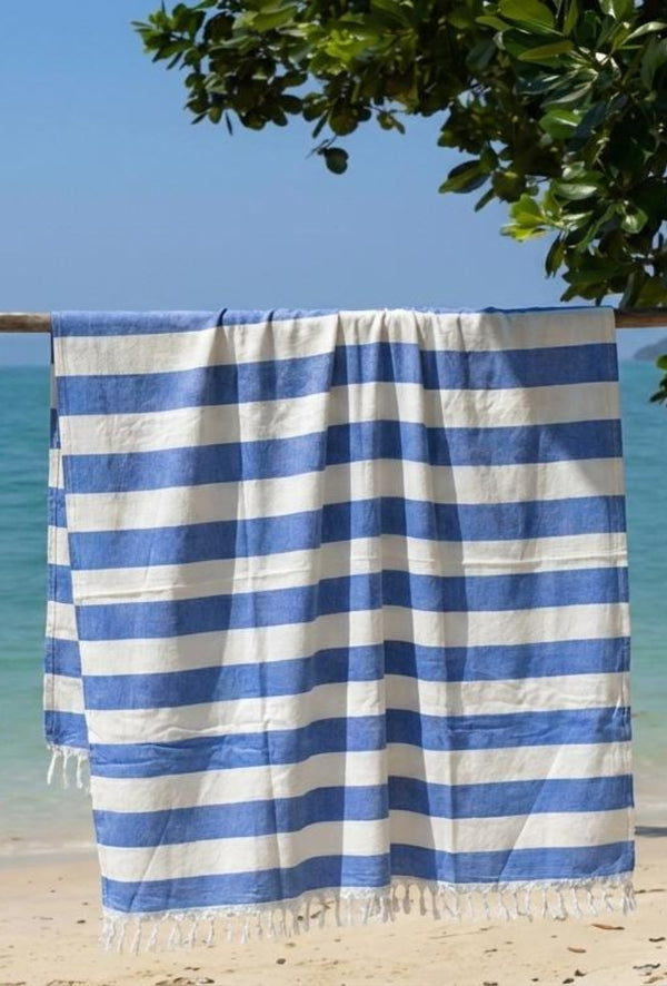 Personalized Thin bamboo bath towel- Vacation Blue 160*75cm