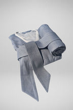 Kimono Style Bamboo Bathrobe, Winter Frost, Blue