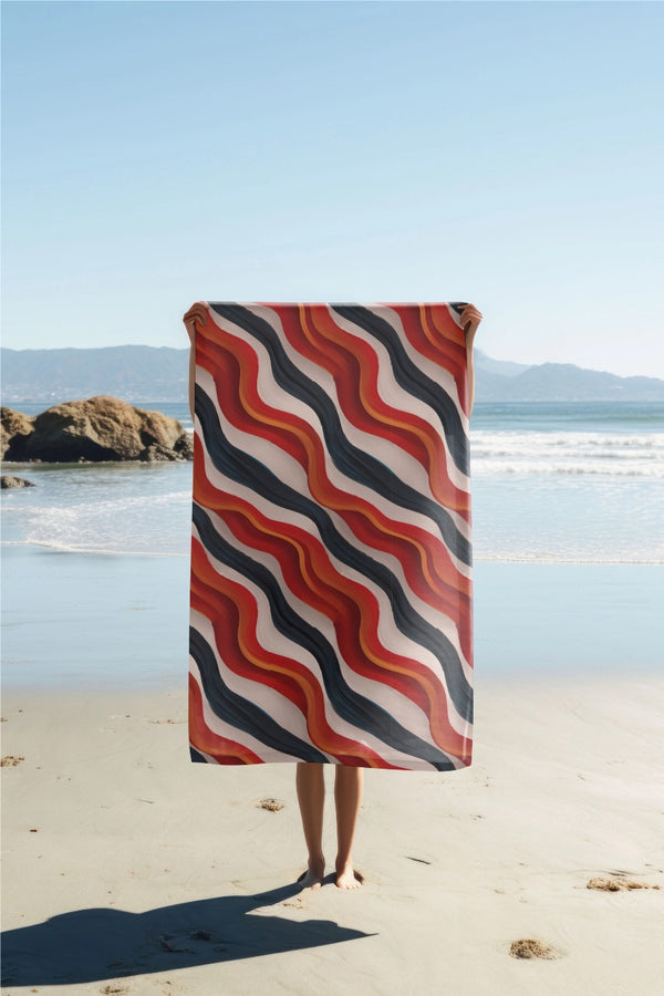 anARTIST by Madake Printed bamboo bath towel- Summer Hues