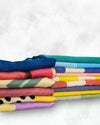 Set of four thin bamboo towel