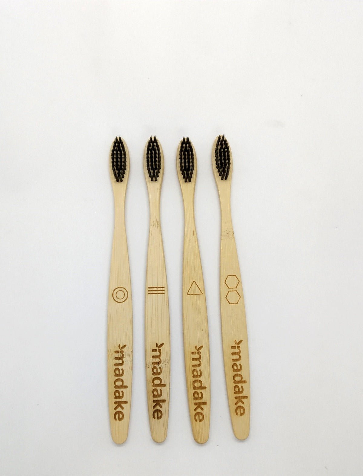 Bamboo toothbrush for Adults set of 4