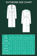 Kimono Style Bamboo Bathrobe, Winter Frost, Blue