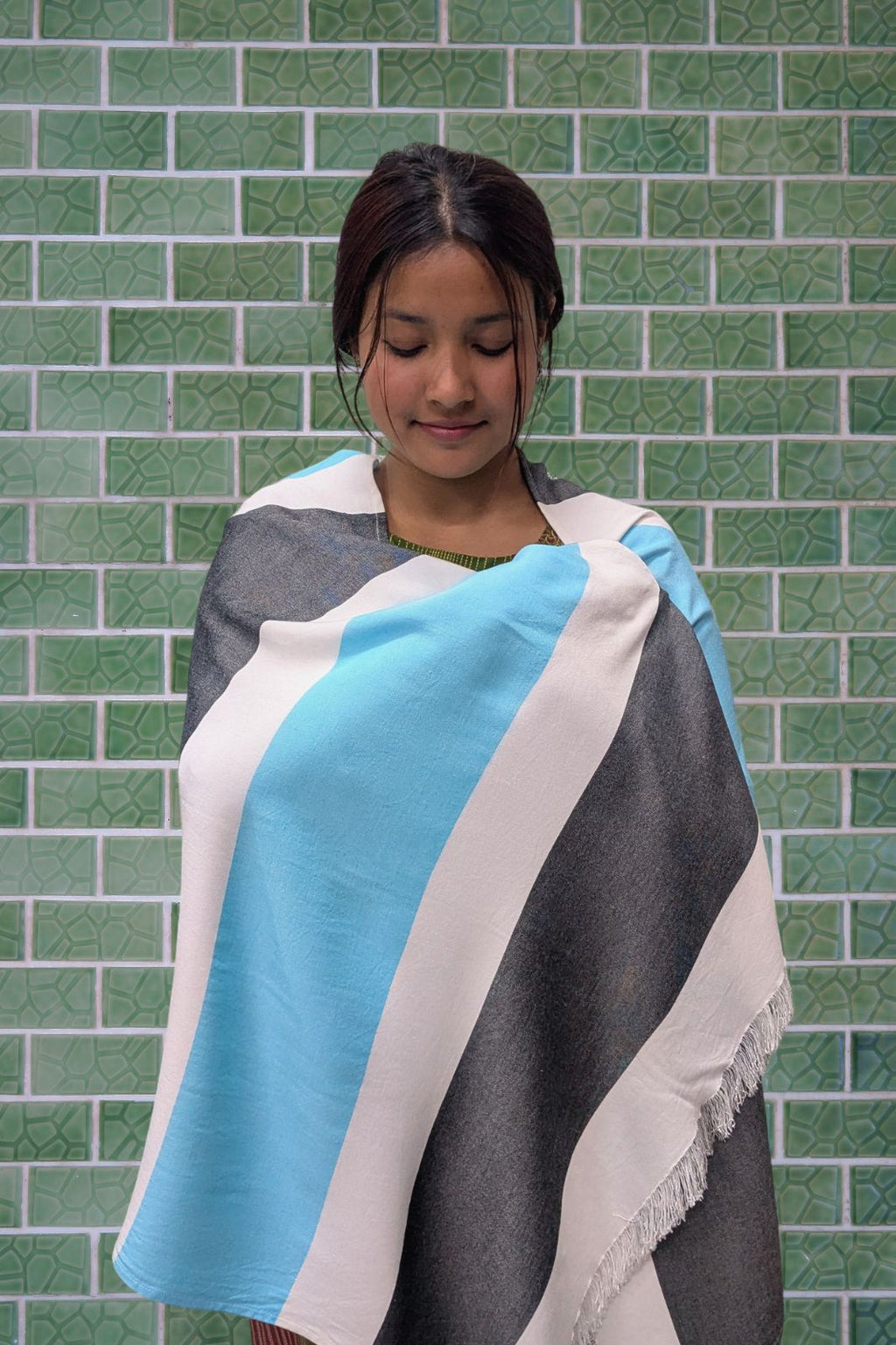 Personalized Thin bamboo bath towel- Coastal Breeze 160*75cm