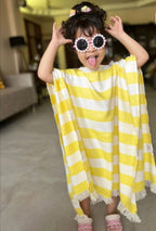 Personalized Thin Bamboo Baby Poncho- Sunshine Yellow