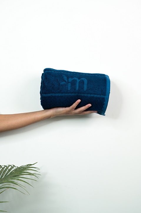 Bamboo Fluffy Bath towel Terry 560 GSM-Tru Blue - Madake Bamboo Solutions Bamboobamboo giftbamboo towel