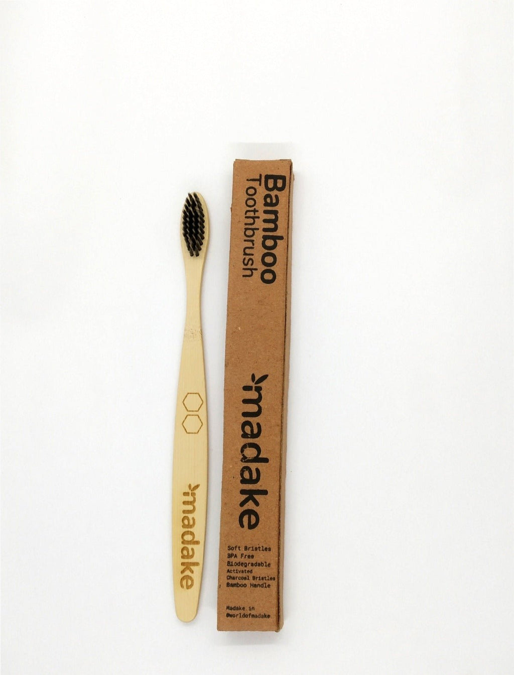 Bamboo toothbrush for Adults- Hexagon - Madake Bamboo Solutions Adult tooth brushBambooBamboo brush