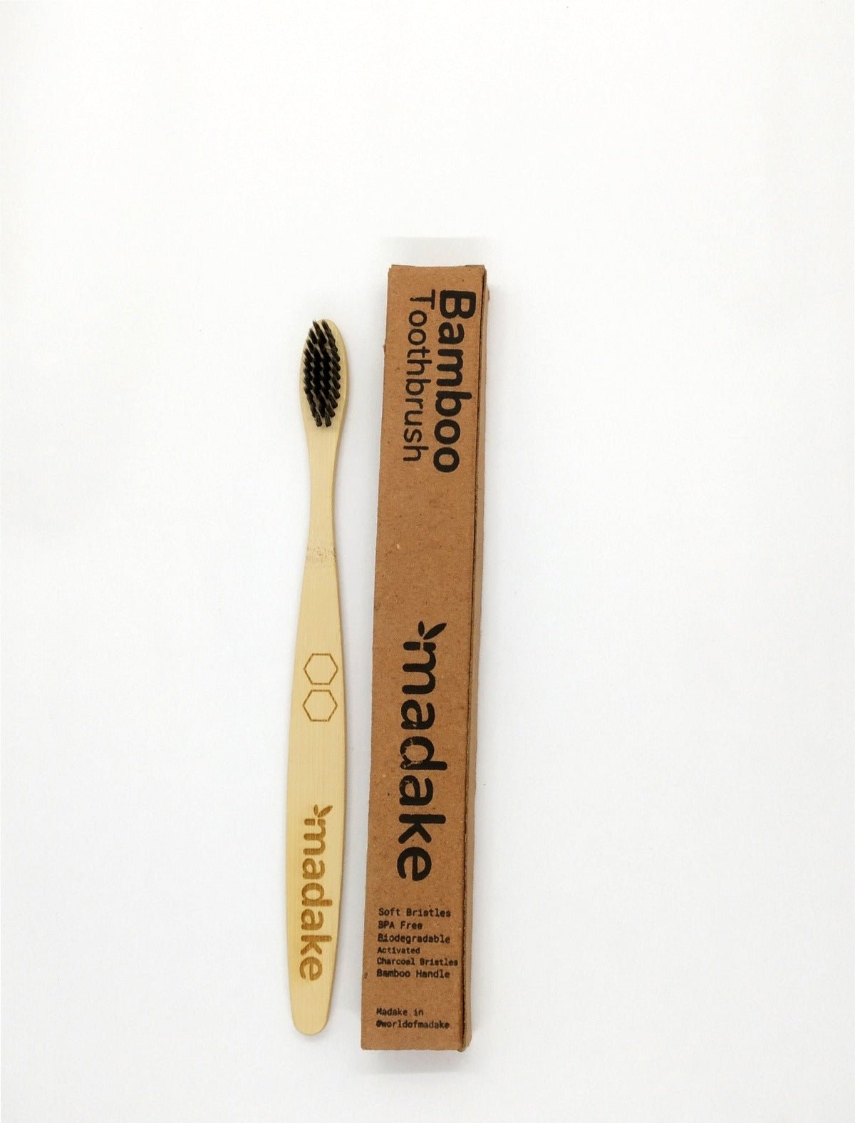 Bamboo toothbrush for Adults- Hexagon - Madake Bamboo Solutions Adult tooth brushBambooBamboo brush