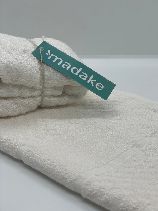 Madake Bamboo Hand Towel/Fitness Towel 33*60cm- Almost White - Madake Bamboo Solutions bamboo towelcustomizableface towel